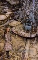 Alice au pays des merveilles le lapin envoie dans un petit Bill illustrateur Arthur Rackham
